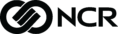 NCR's logo in black font